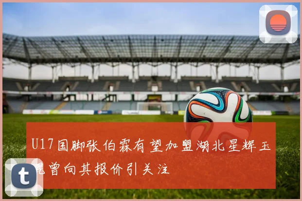 U17国脚张伯霖有望加盟湖北星辉玉昆曾向其报价引关注